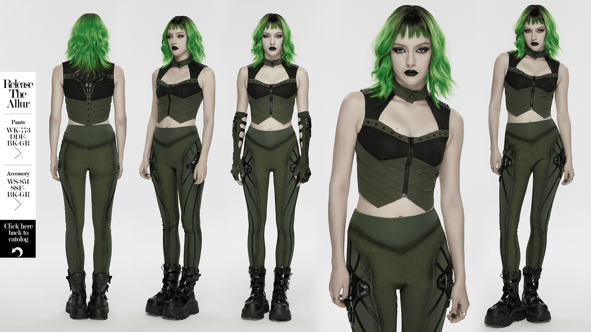 Cyberpunk Tactical Top with Mechanical Back Plate