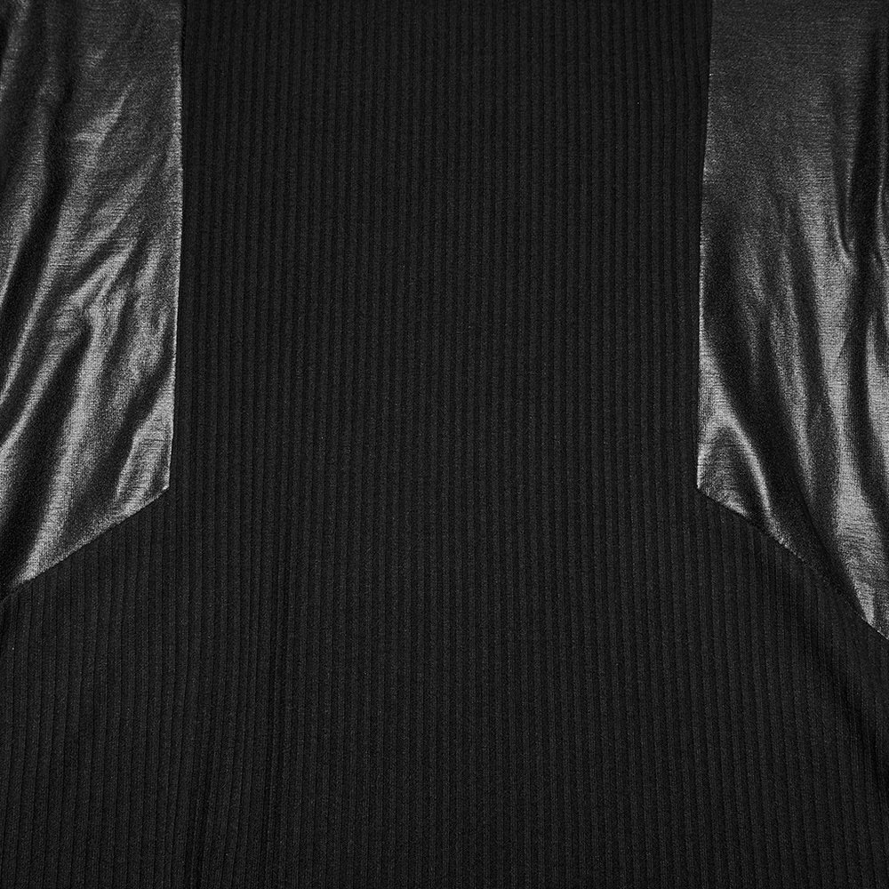 Cyberpunk Top with Metal Studs and Mesh Accents