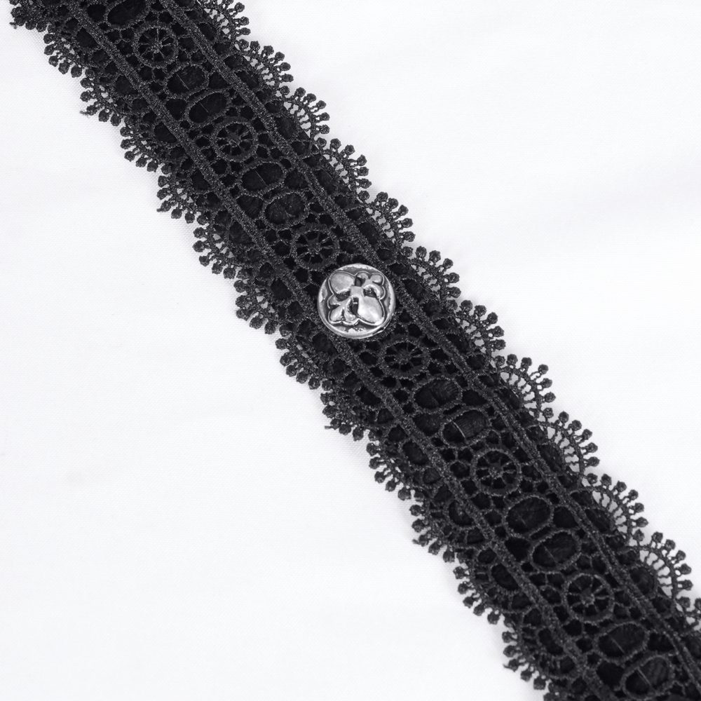 Dark Gothic Layered Dress with Lace and Corset Details
