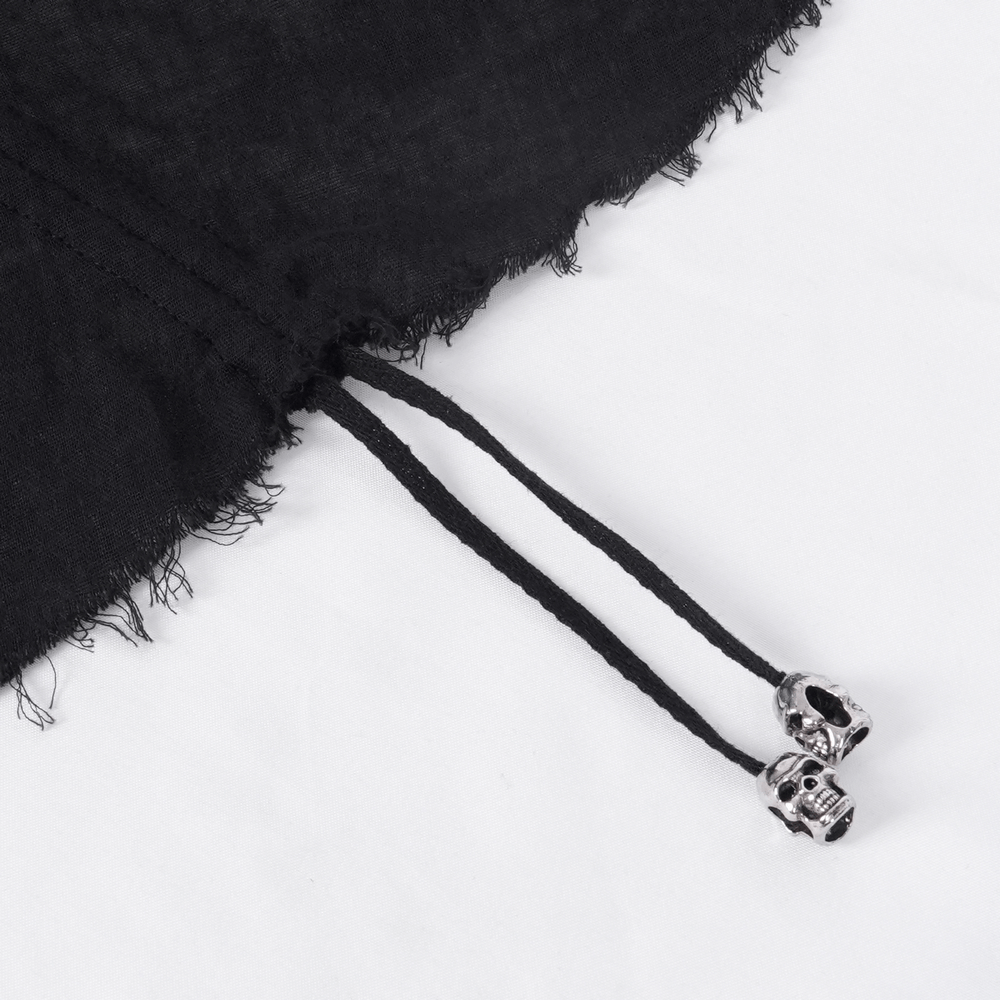 Dark Gothic Layered Dress with Lace and Corset Details