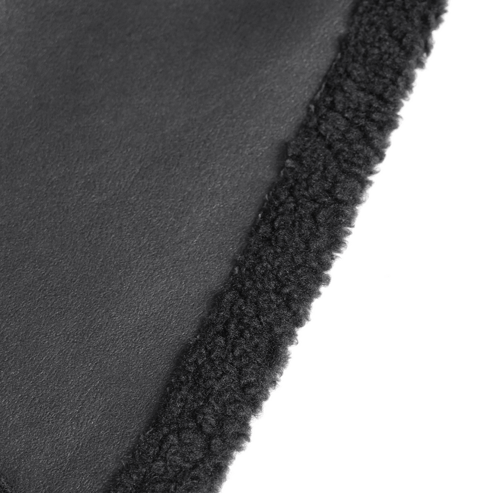 Dark Punk Overcoat with Spiked Shoulders and Pointed Hem