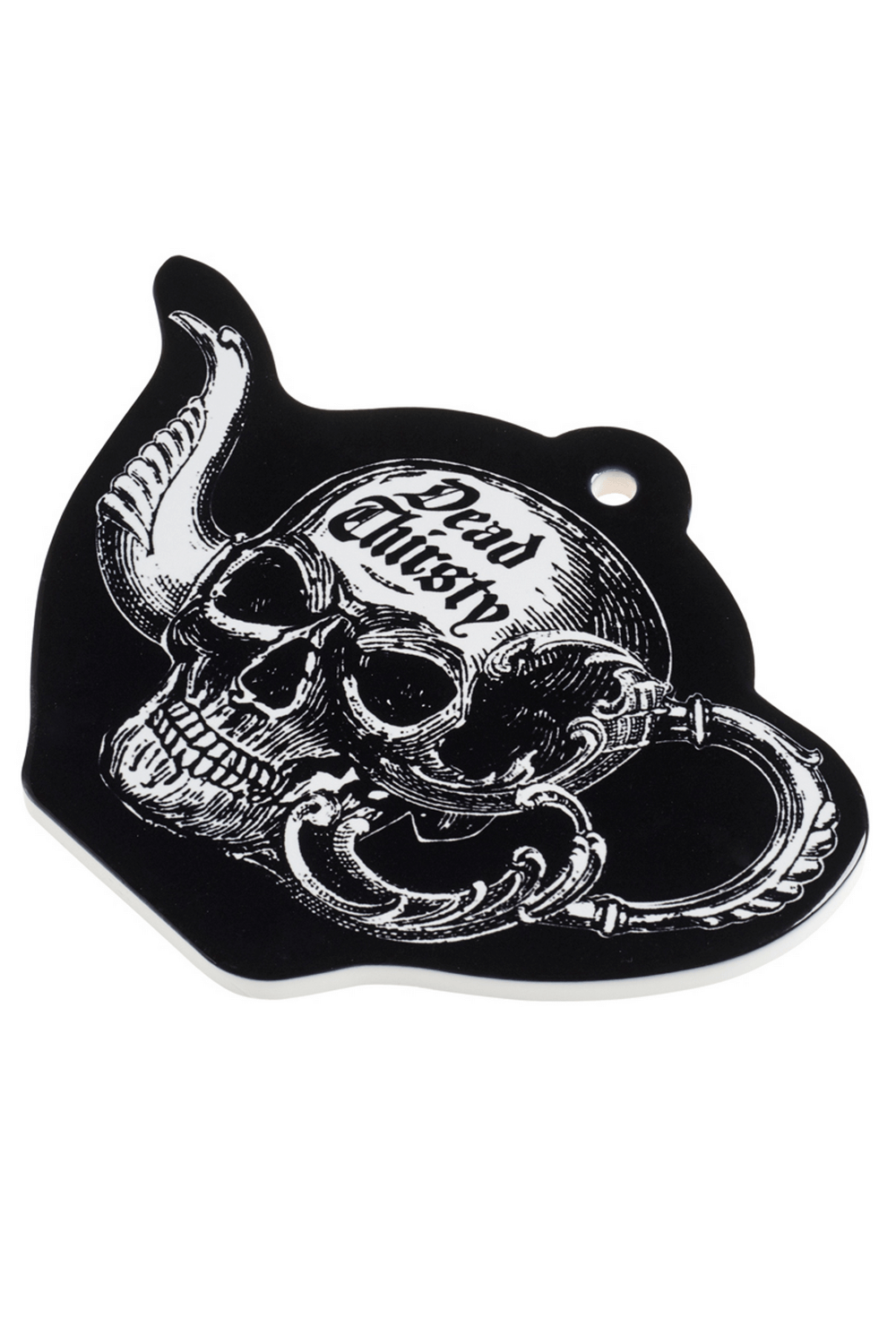 "Dead Thirsty" Skull Teapot Shaped Coaster for Dark Kitchens