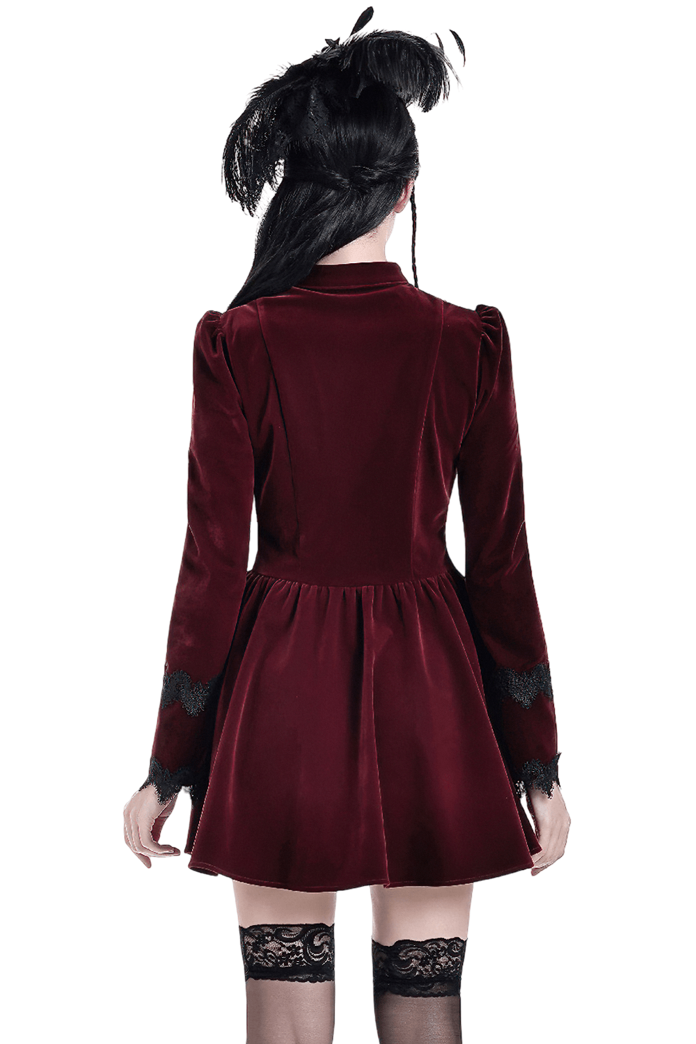 Delicate Mini Dress with Lace and Keyhole Neckline
