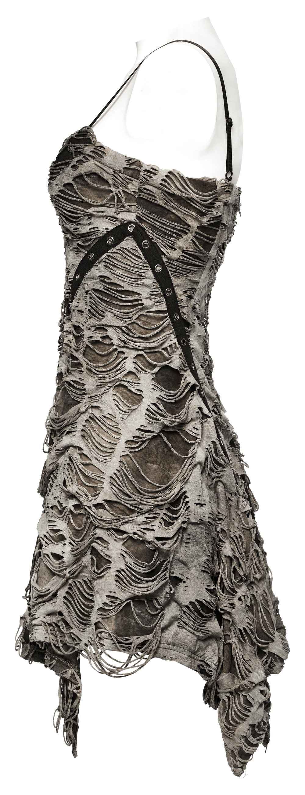 Edgy Tie-Dye Knit Slip Dress With Adjustable Straps