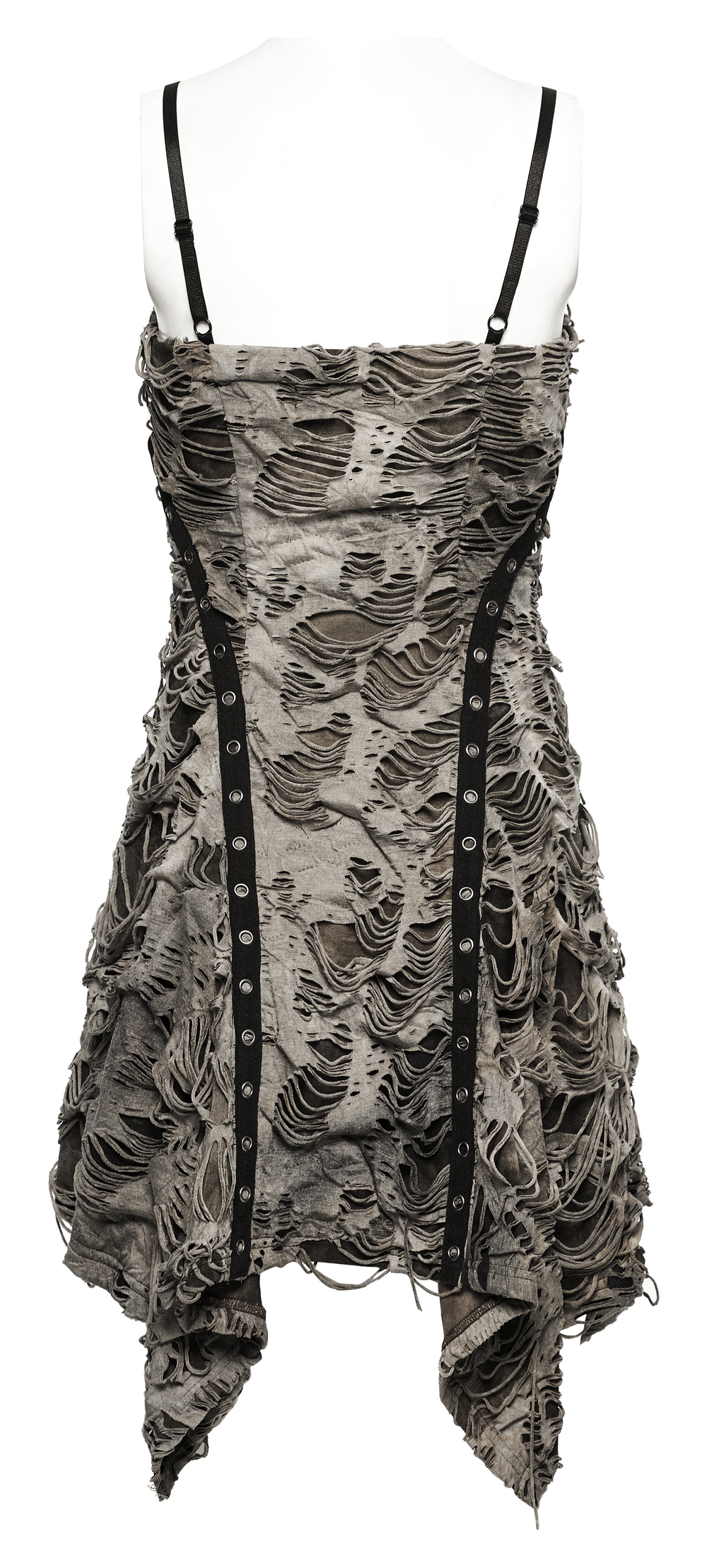 Edgy Tie-Dye Knit Slip Dress With Adjustable Straps