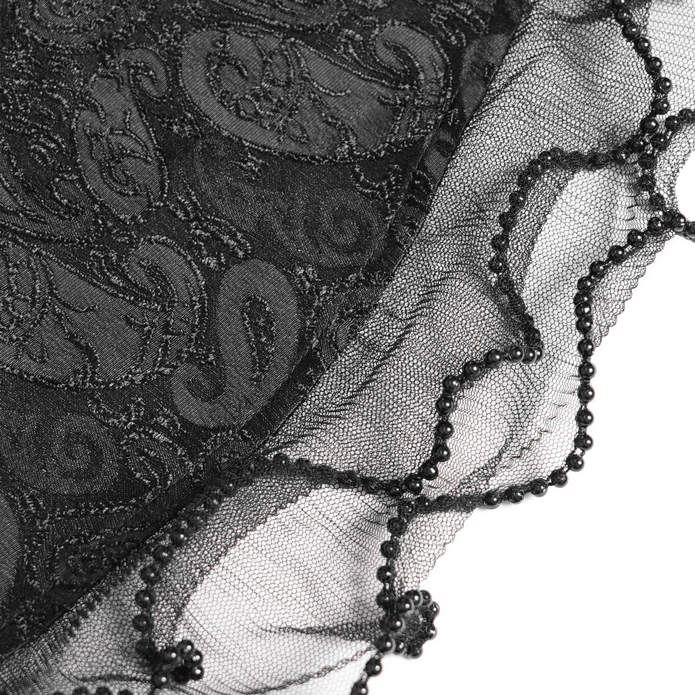 Elegant Alternative Jacquard Blouse with Bell Sleeves