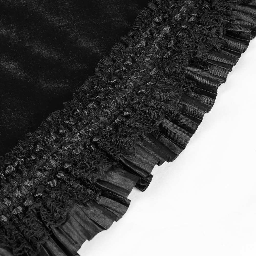 Elegant Black Lace Evening Dress with Beads and Chains