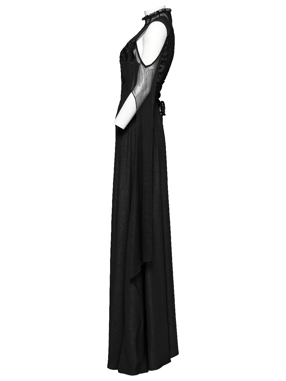 UK SALE of Elegant Black Lace Off the Shoulder Long Party Dress