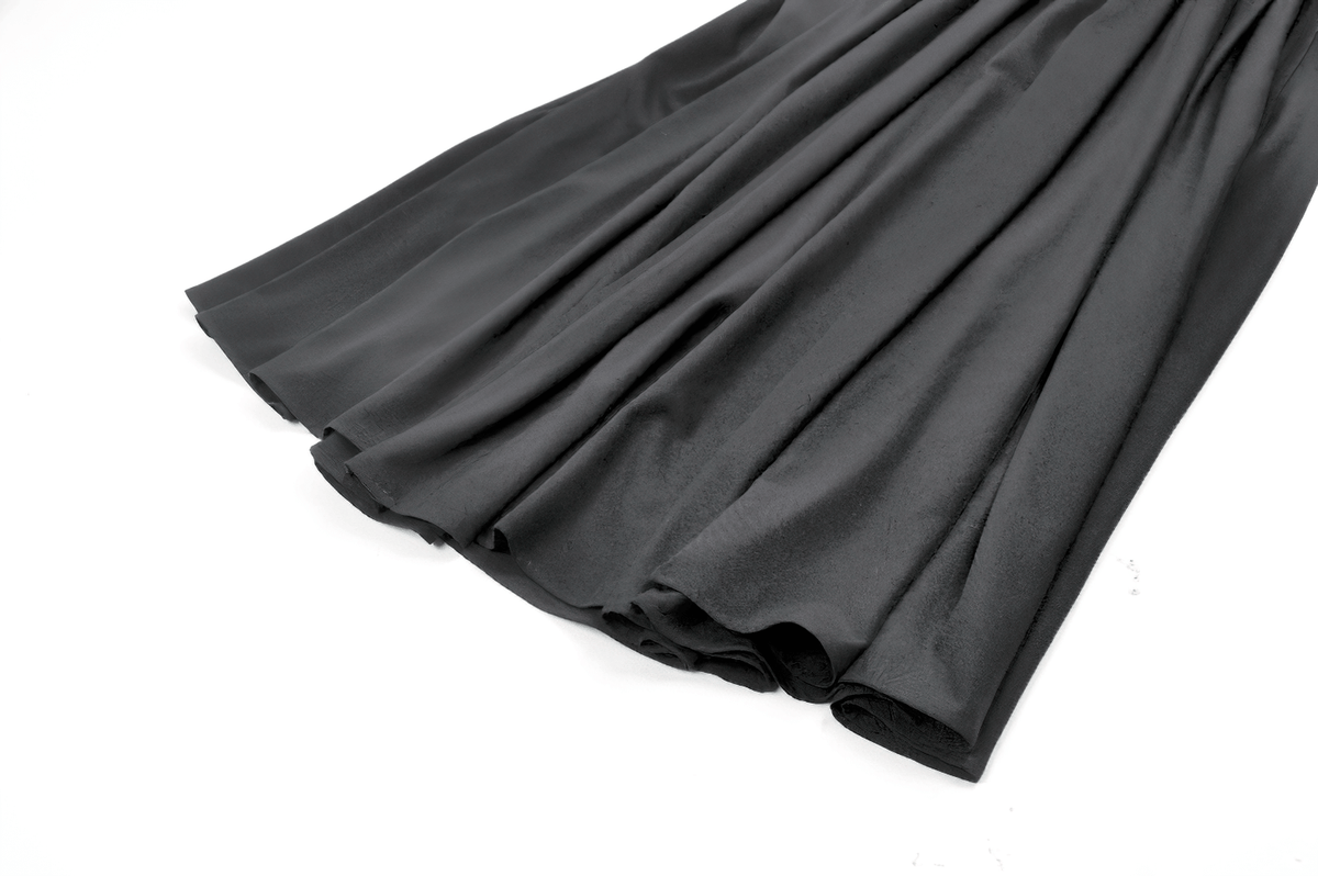 Elegant Black Maxi Skirt with Lace Back and Bow Detail