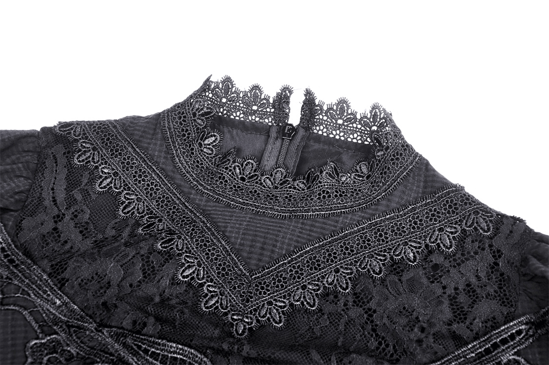US SALE of Elegant Gothic Lace Bustier Dress with Maxi Skirt