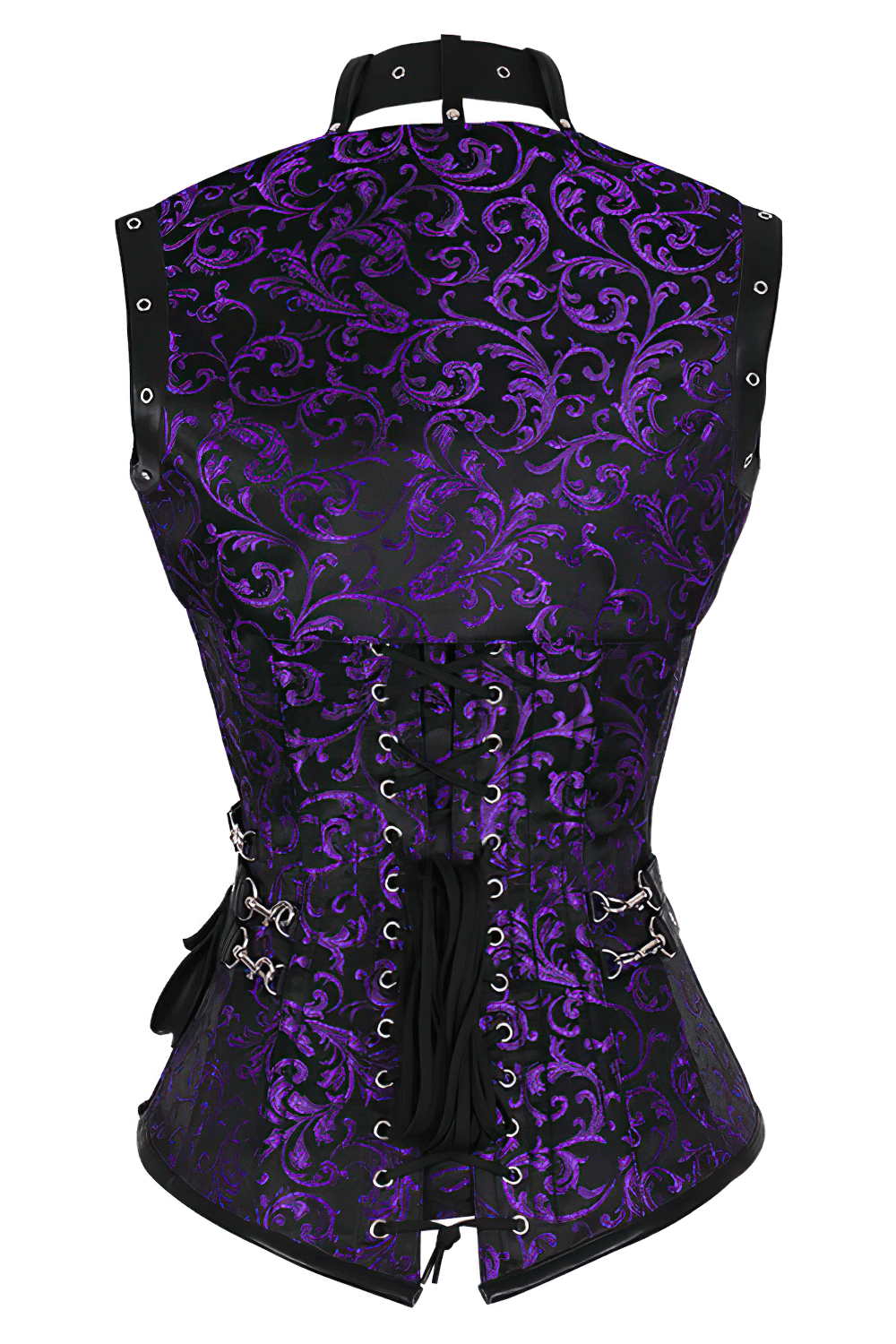 Elegant Purple Steampunk Overbust Corset With Shrug
