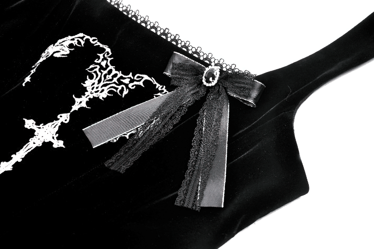 Enchanting Black Long Dress with Lace-Up Back