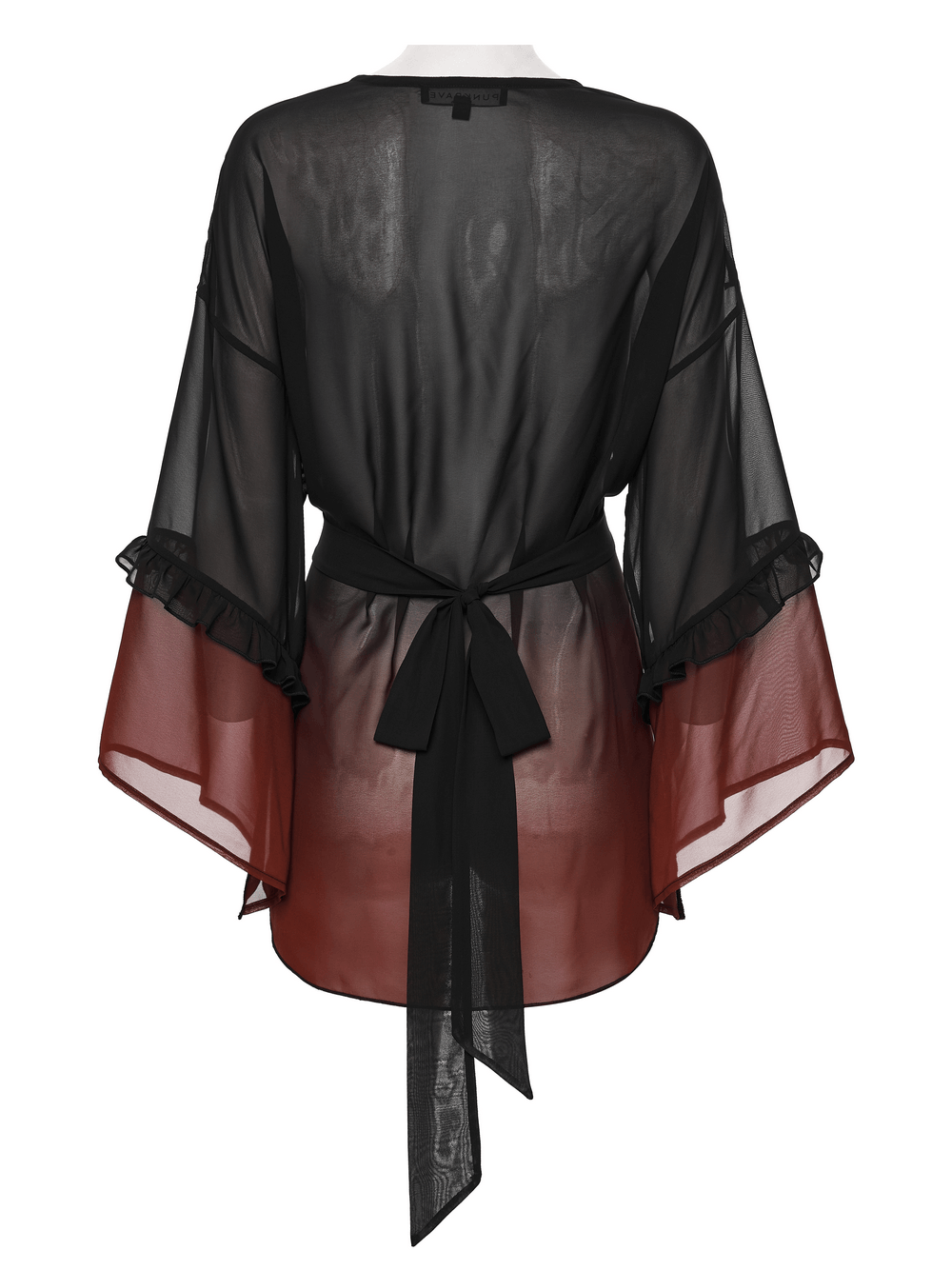 Female Gothic Gradient Chiffon Tie Waist Cover Up