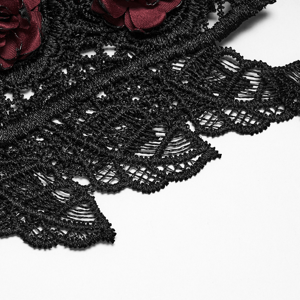 Female Gothic Lace Rose Hip Chain Harness Accessory