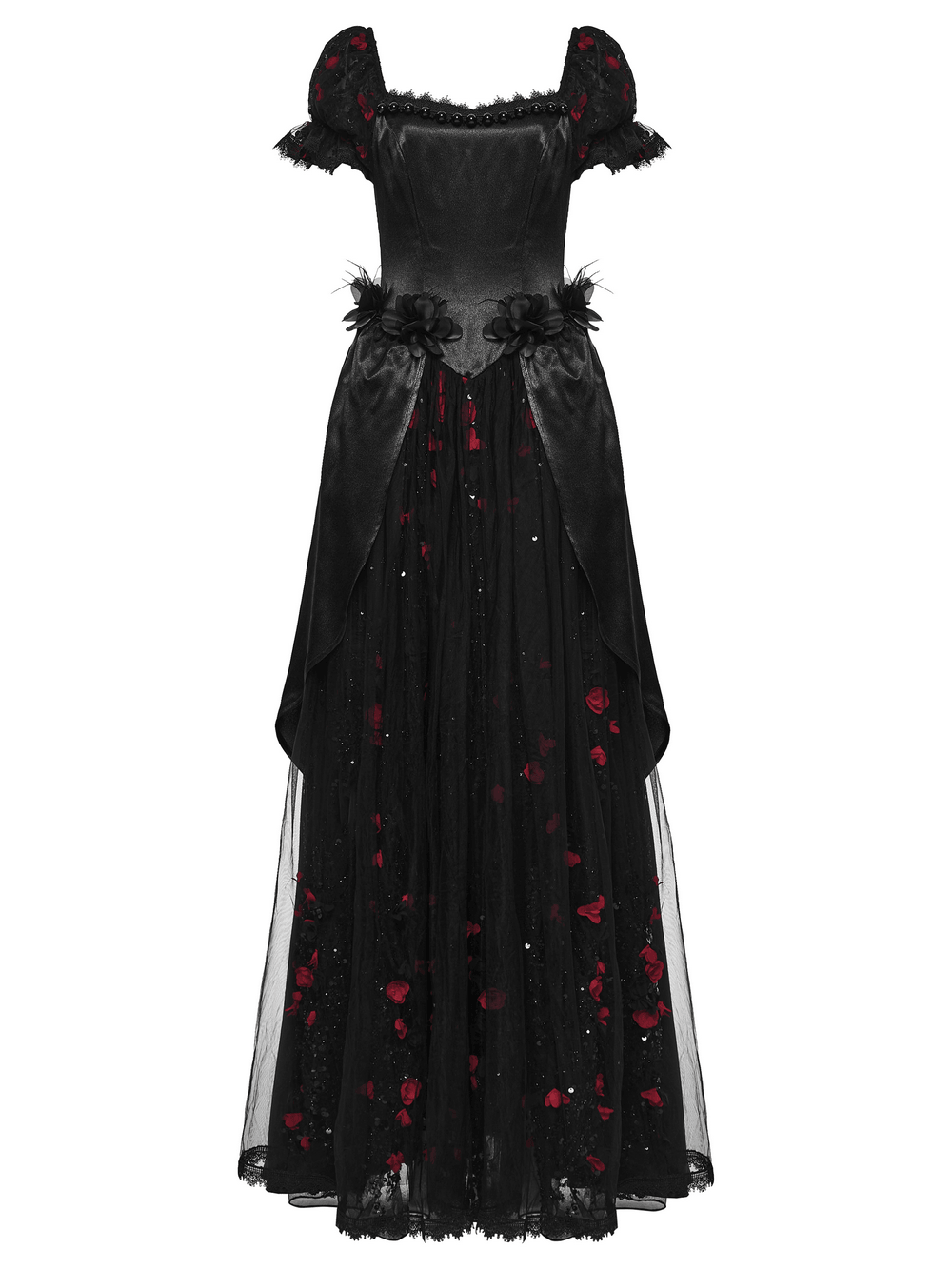 Gorgeous Rose Dress with Victorian Lace and Floral Details
