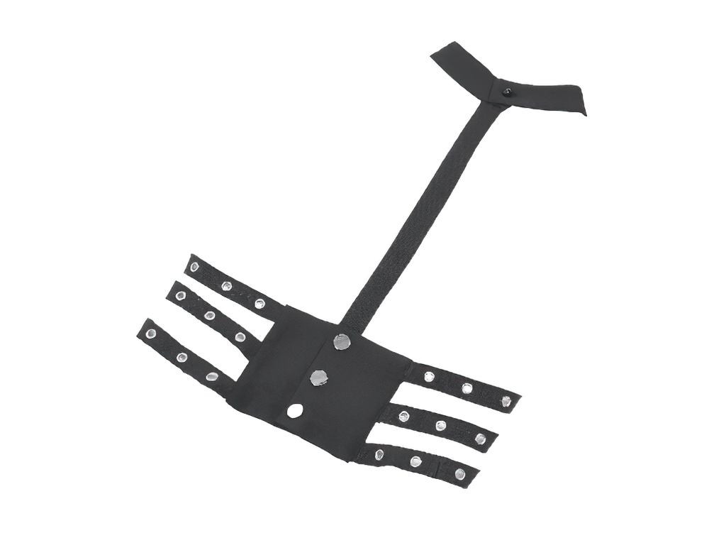 Goth Punk Strappy Chest Harness with Metal Eyelets