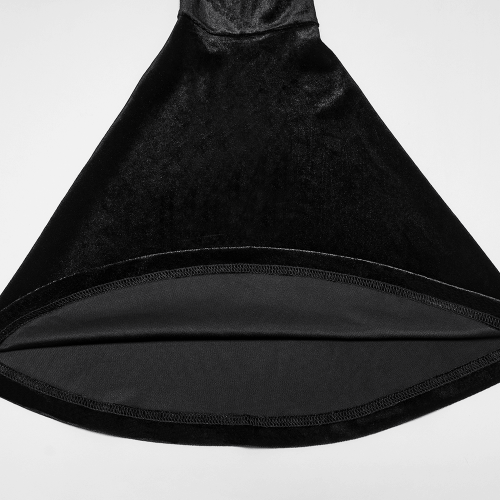 Goth Velvet Bolero with Bat Collar and Bell Sleeves
