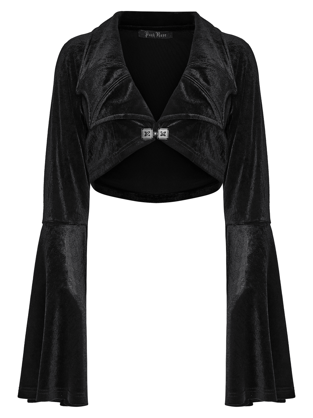Goth Velvet Bolero with Bat Collar and Bell Sleeves