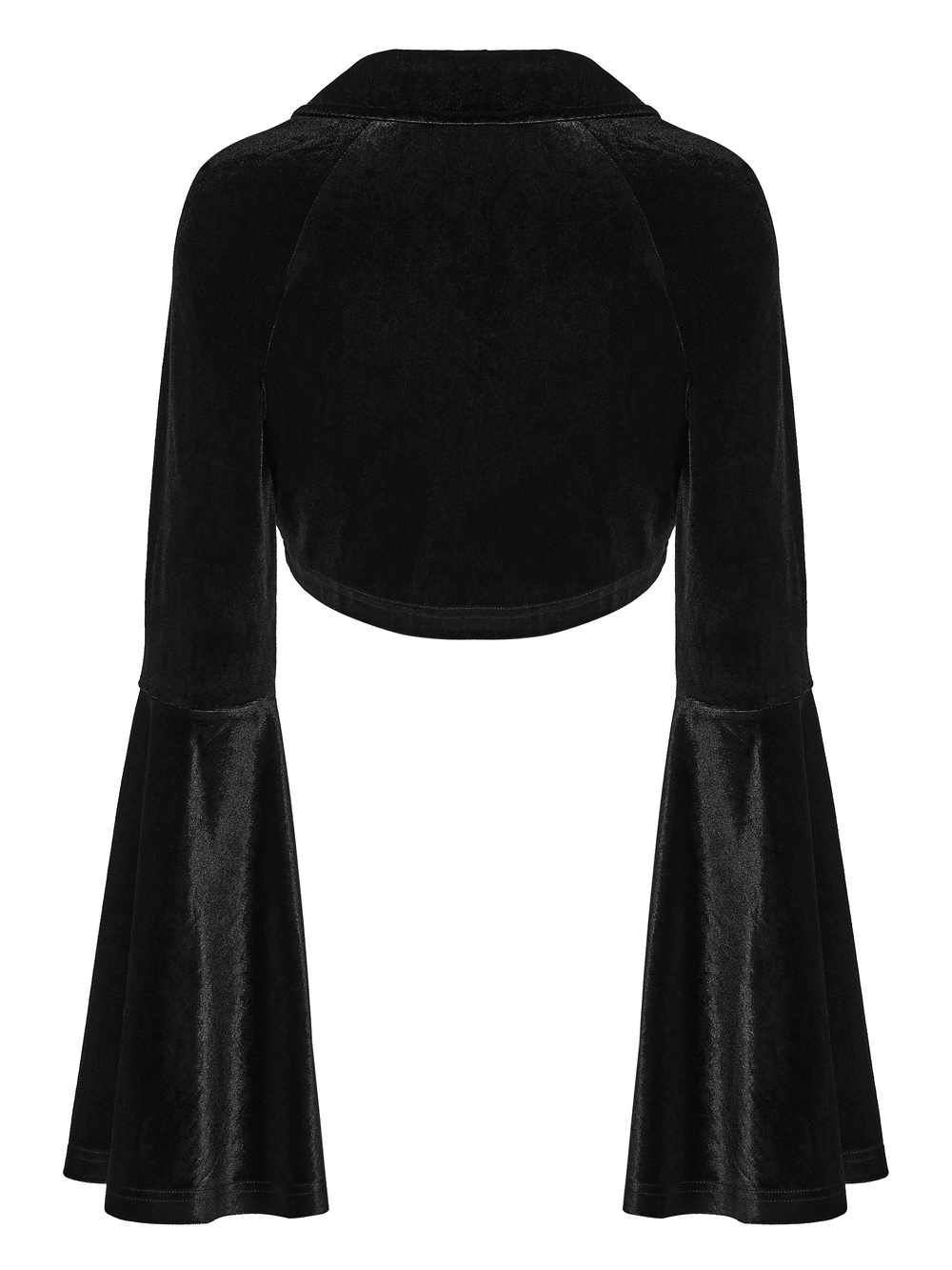 Goth Velvet Bolero with Bat Collar and Bell Sleeves