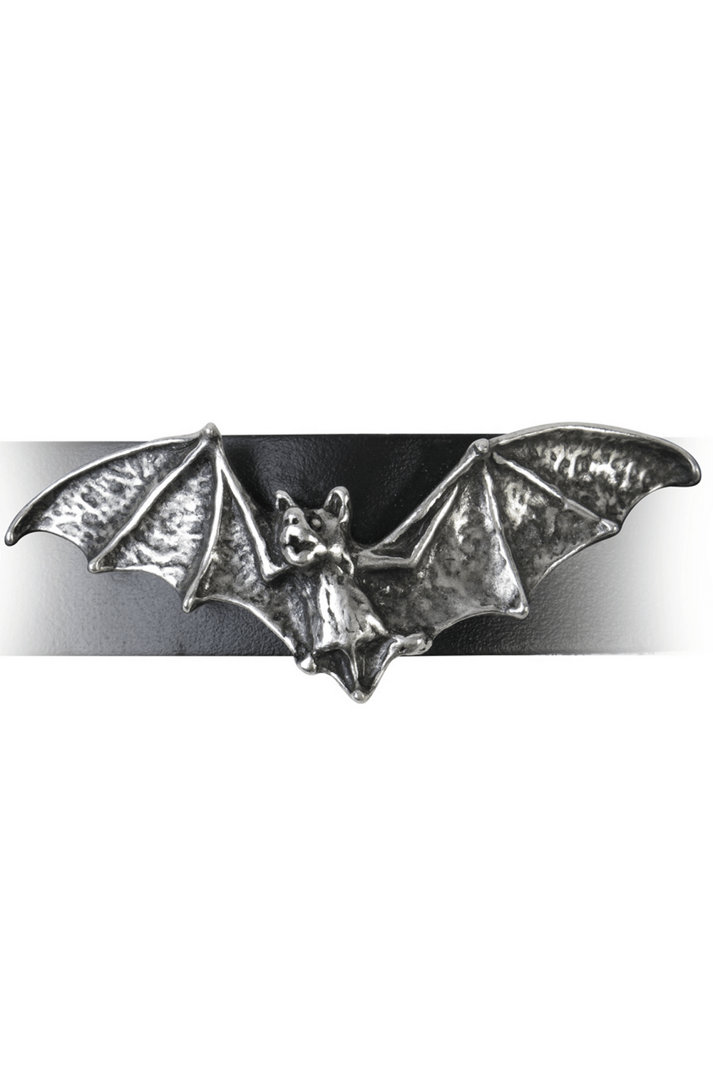Gothic Bat Leather Wristband with Buckle Strap