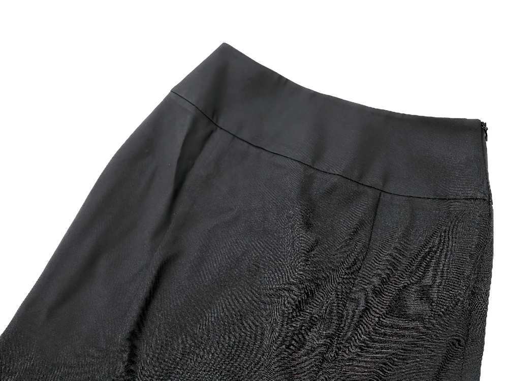 Gothic Black Lace Up Mermaid Maxi Skirt with Mesh