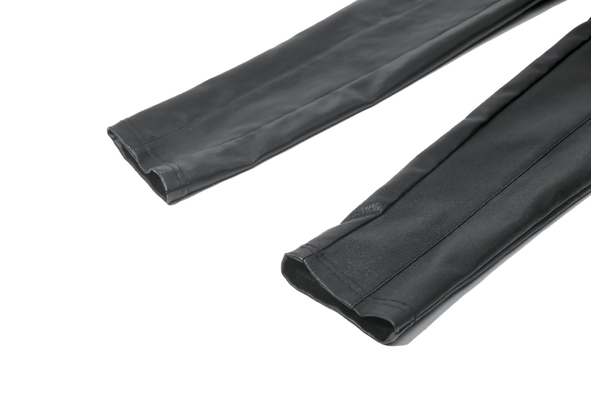 Gothic Black Pants with Buckle Detail and Side Pocket