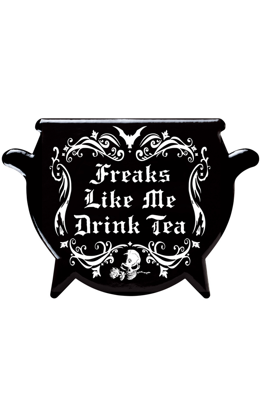 Gothic Cauldron Coaster - Freaks Like Me Drink Tea