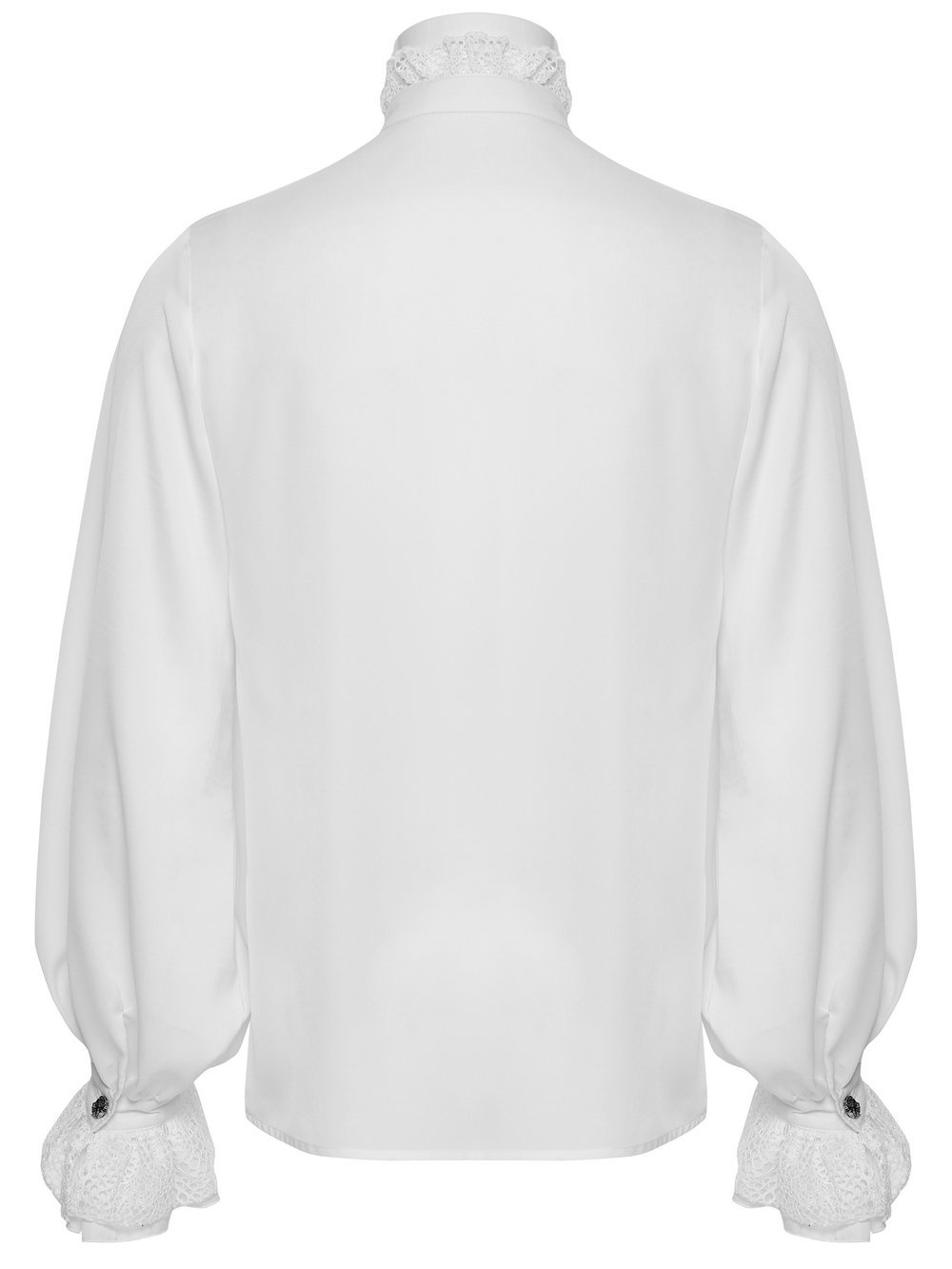 Gothic Chiffon Shirt with Lace and Sharp Teeth Design