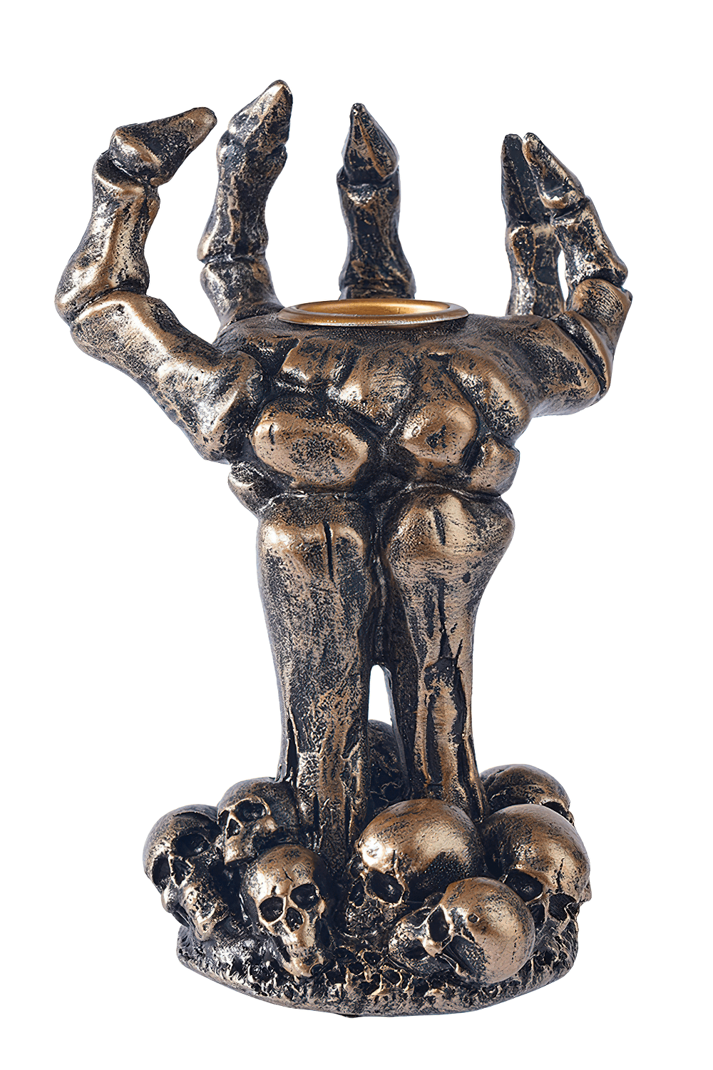 Gothic Claw Hand Skull Tealight Candle Holder