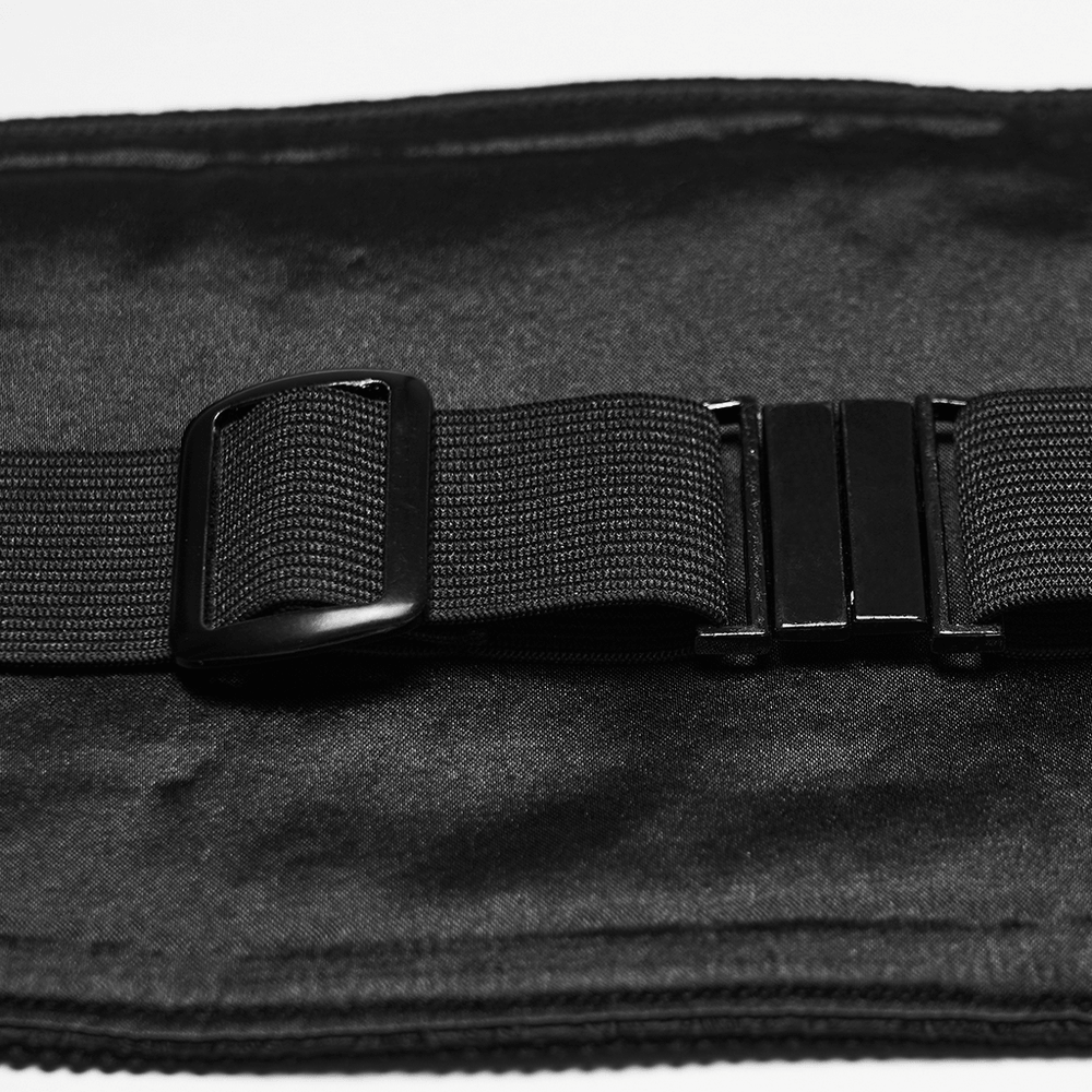 Gothic Jacquard Waist Belt with Pleated Front