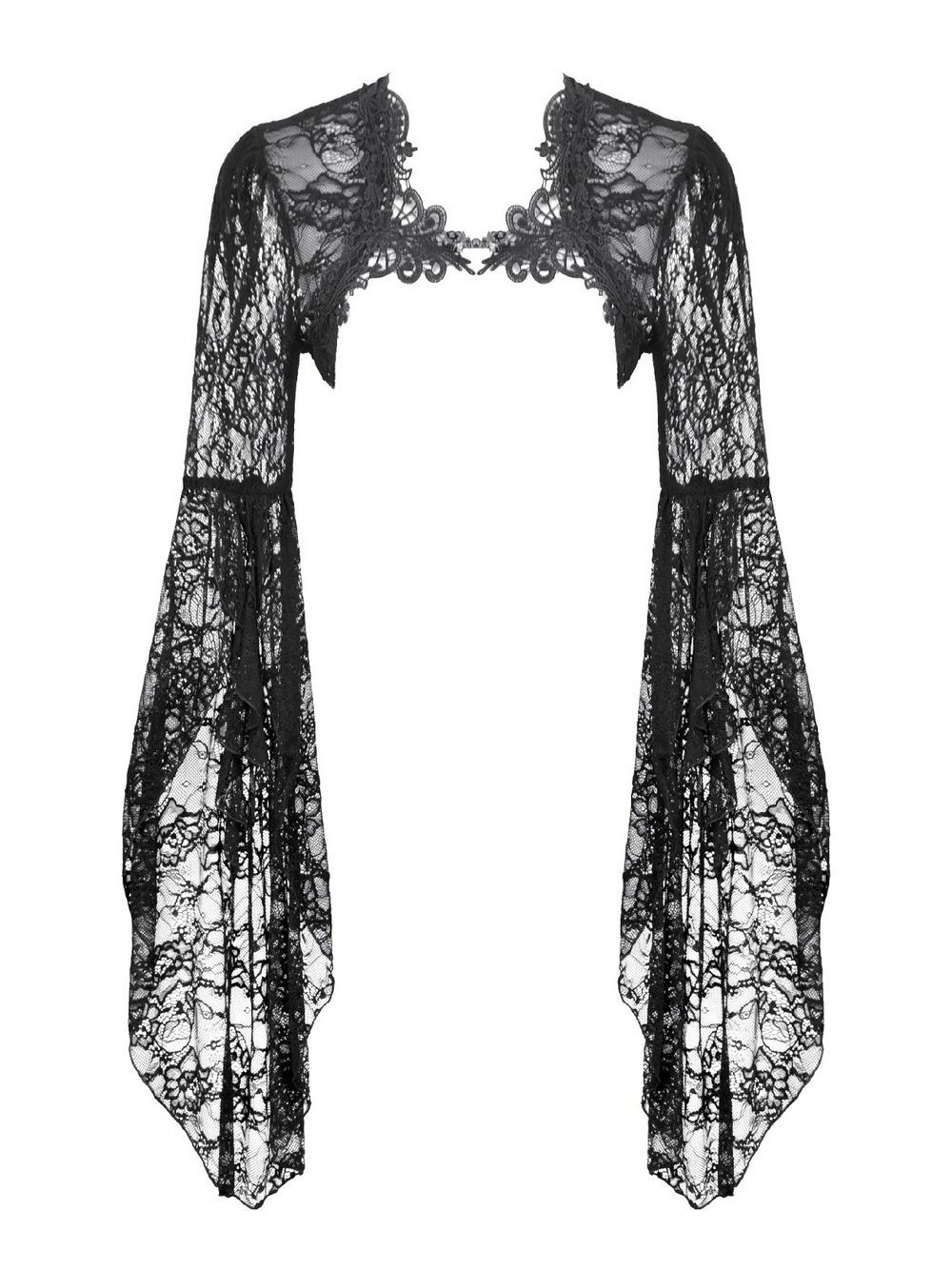 Gothic Lace Shrug Bolero with Dramatic Bell Sleeves