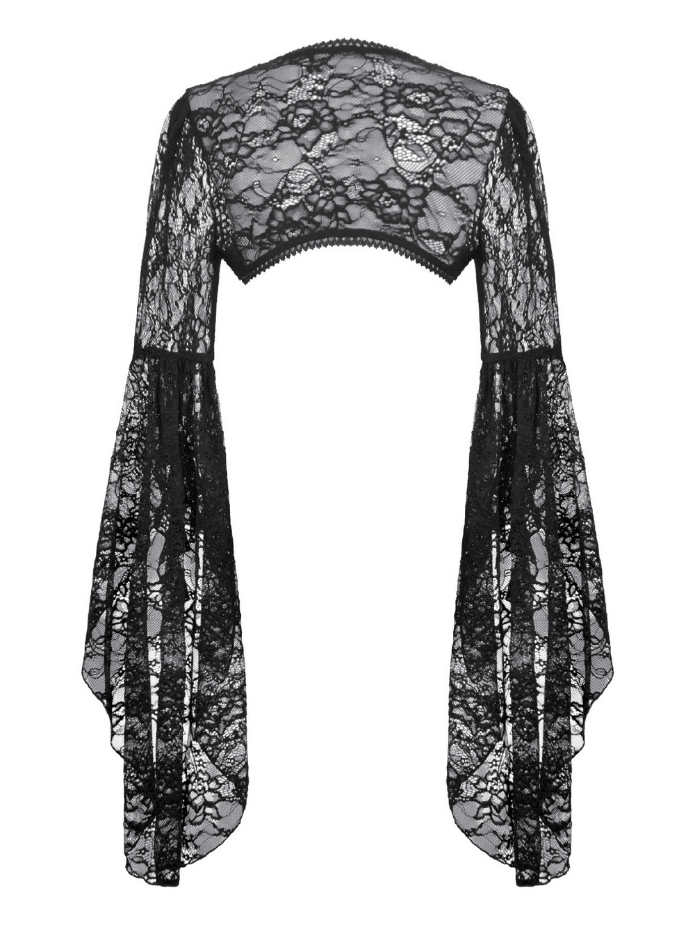 Gothic Lace Shrug Bolero with Dramatic Bell Sleeves