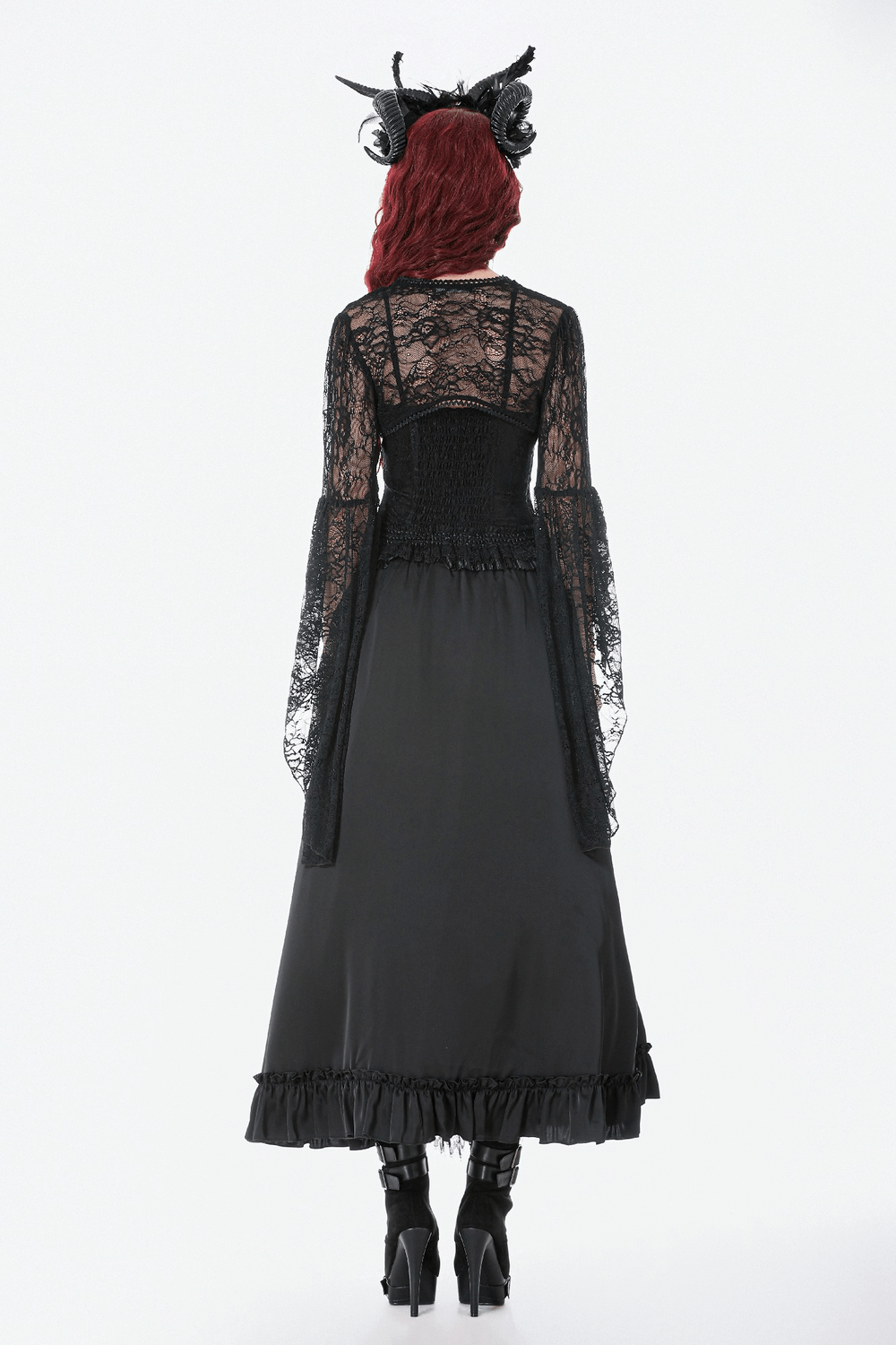 Gothic Lace Shrug Bolero with Dramatic Bell Sleeves