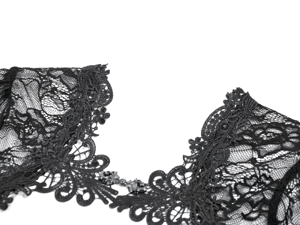 Gothic Lace Shrug Bolero with Dramatic Bell Sleeves