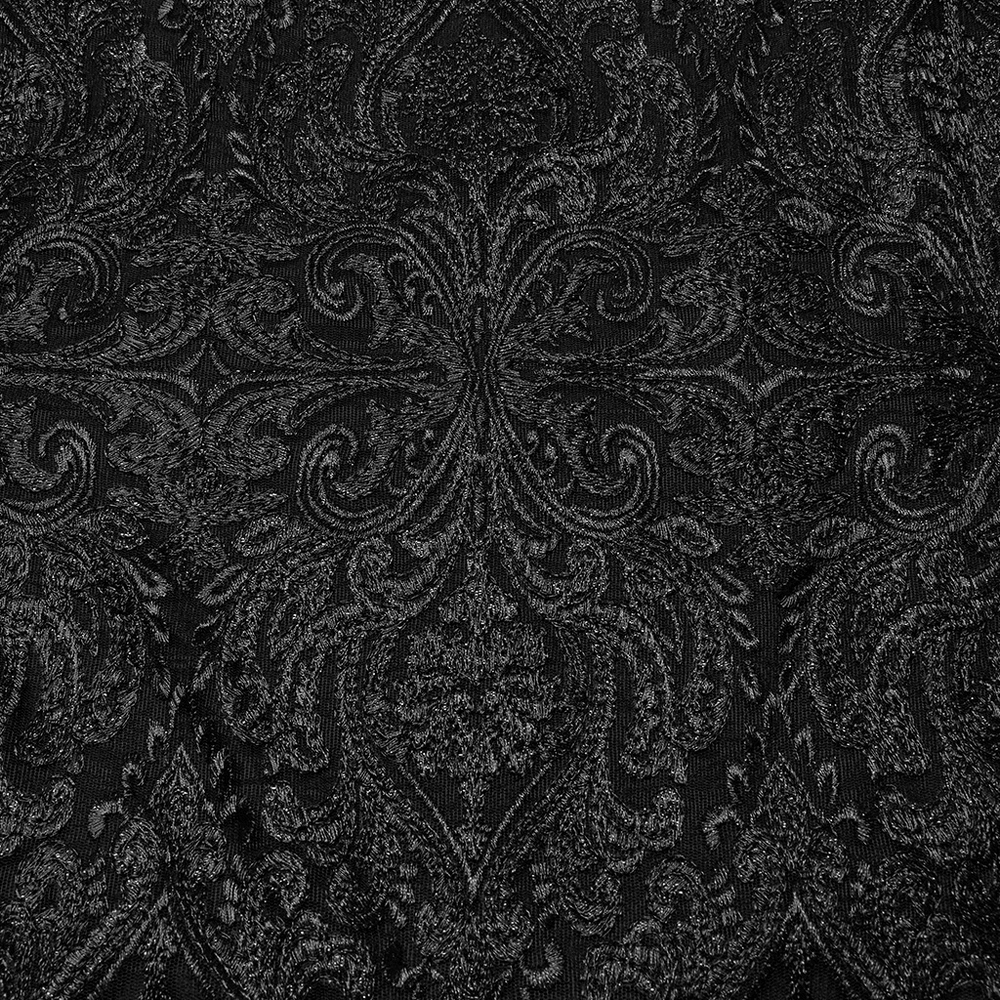 Gothic Lace Skirt with Buckle Detail and Side Slits