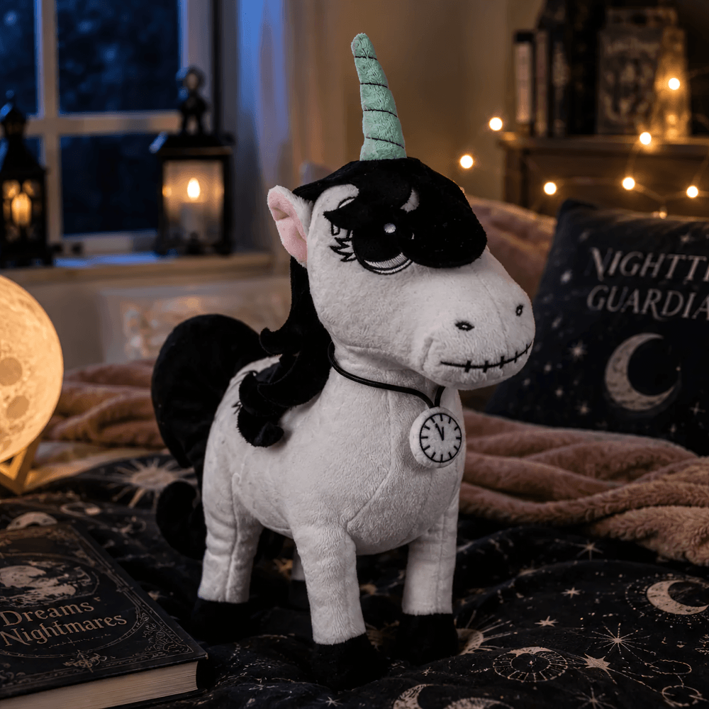 Gothic Lunabones Unicorn Halloween Guardian Plush