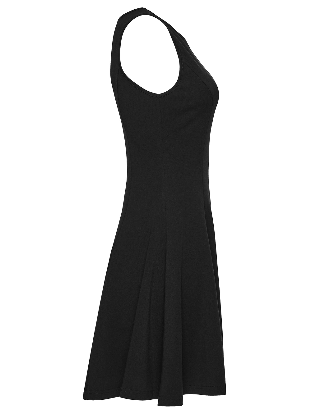 Gothic Moon Phase Skater Black Dress for Women