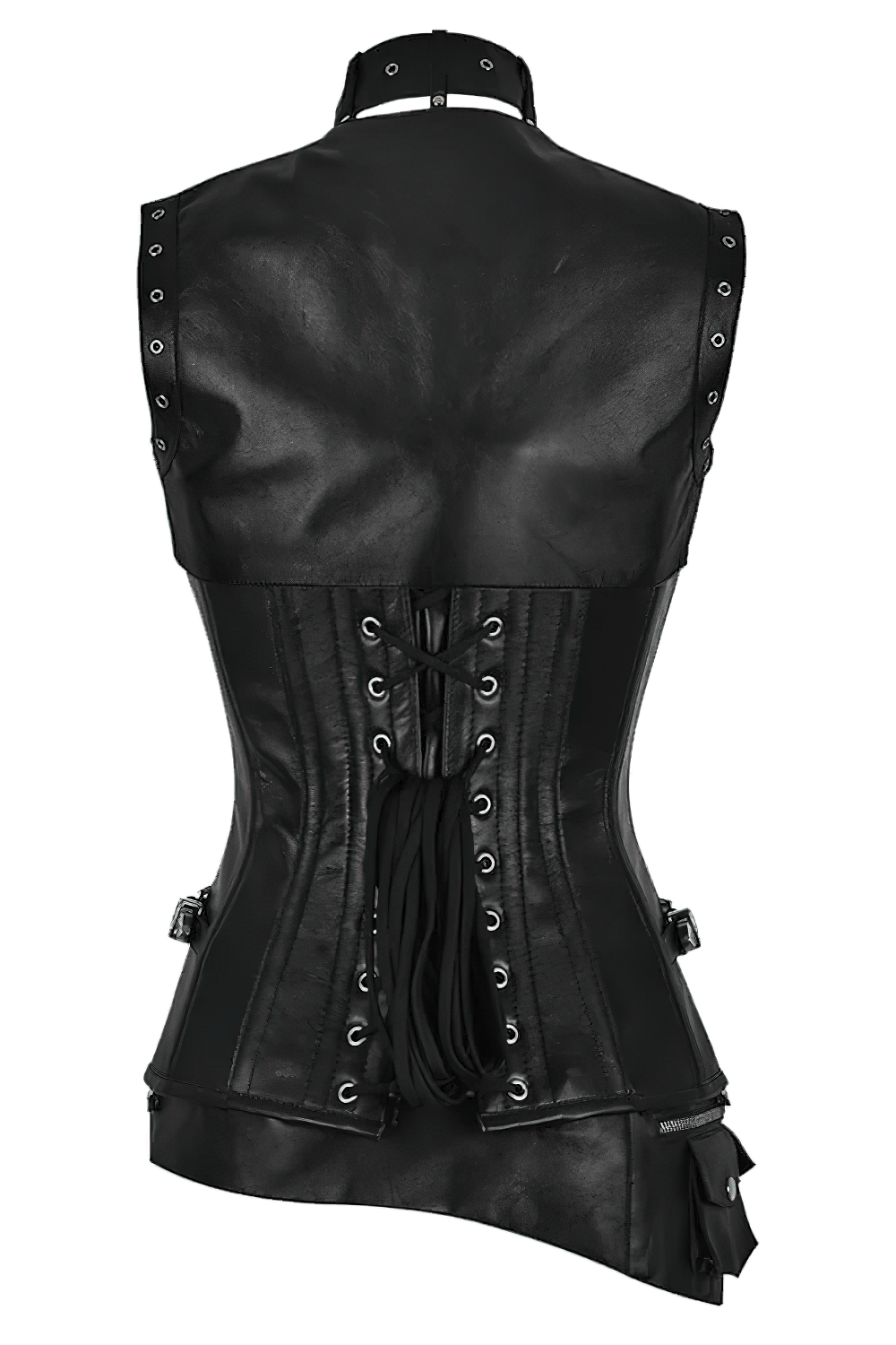 Gothic Overbust Corset With Metal Clasp Detail