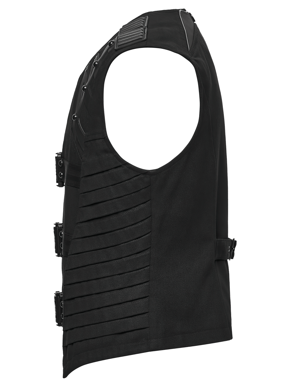 Gothic Punk Warrior Vest with Armor Shoulder Details