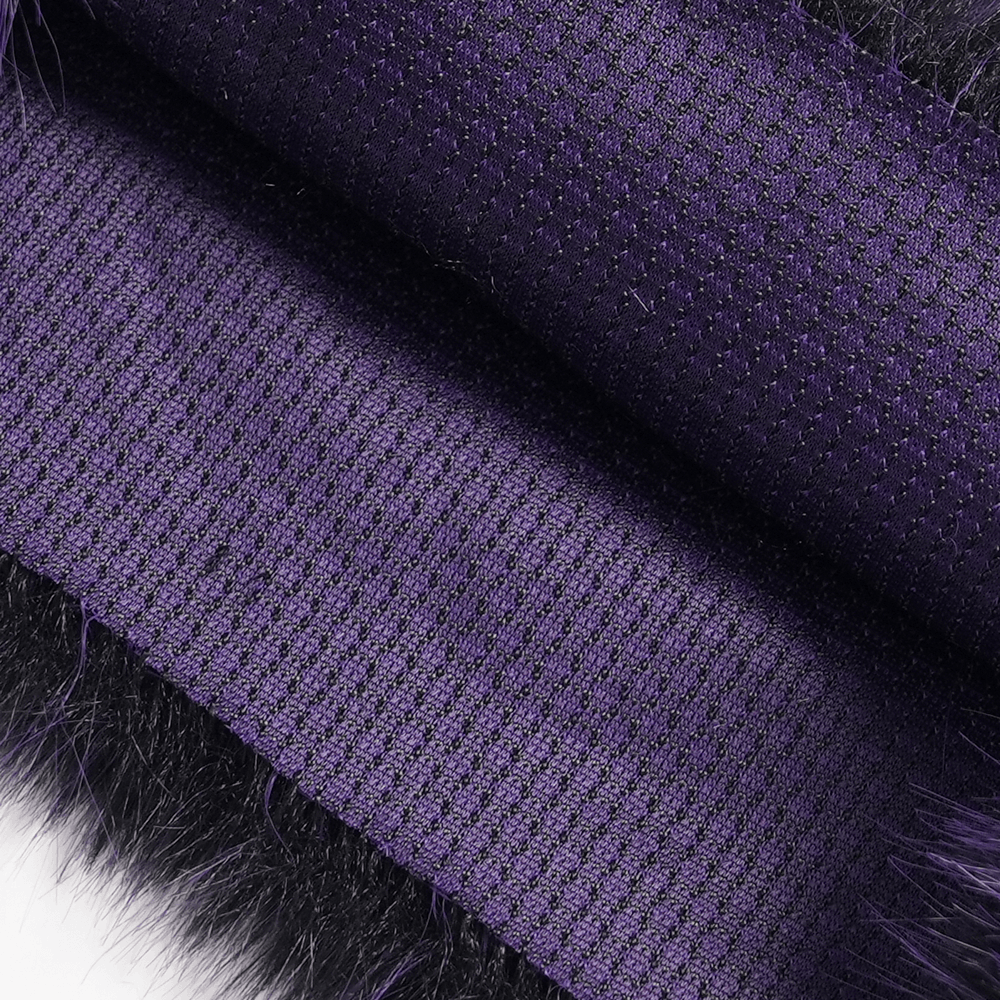 Gothic Purple Faux Fur Leg Warmers with Buckles