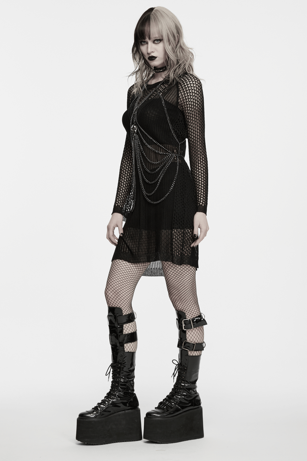 Gothic Skull Draped Body Chain Harness Jewelry