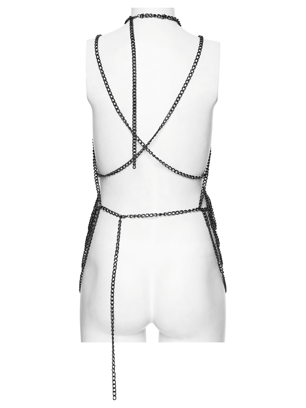 Gothic Skull Draped Body Chain Harness Jewelry