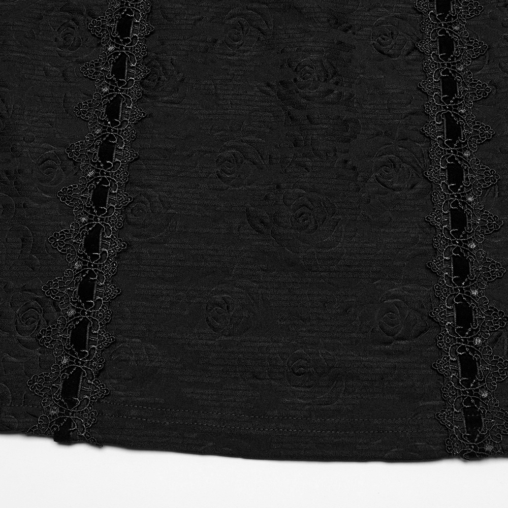 Gothic Sleeveless Cheongsam Dress with Hollow Cutout