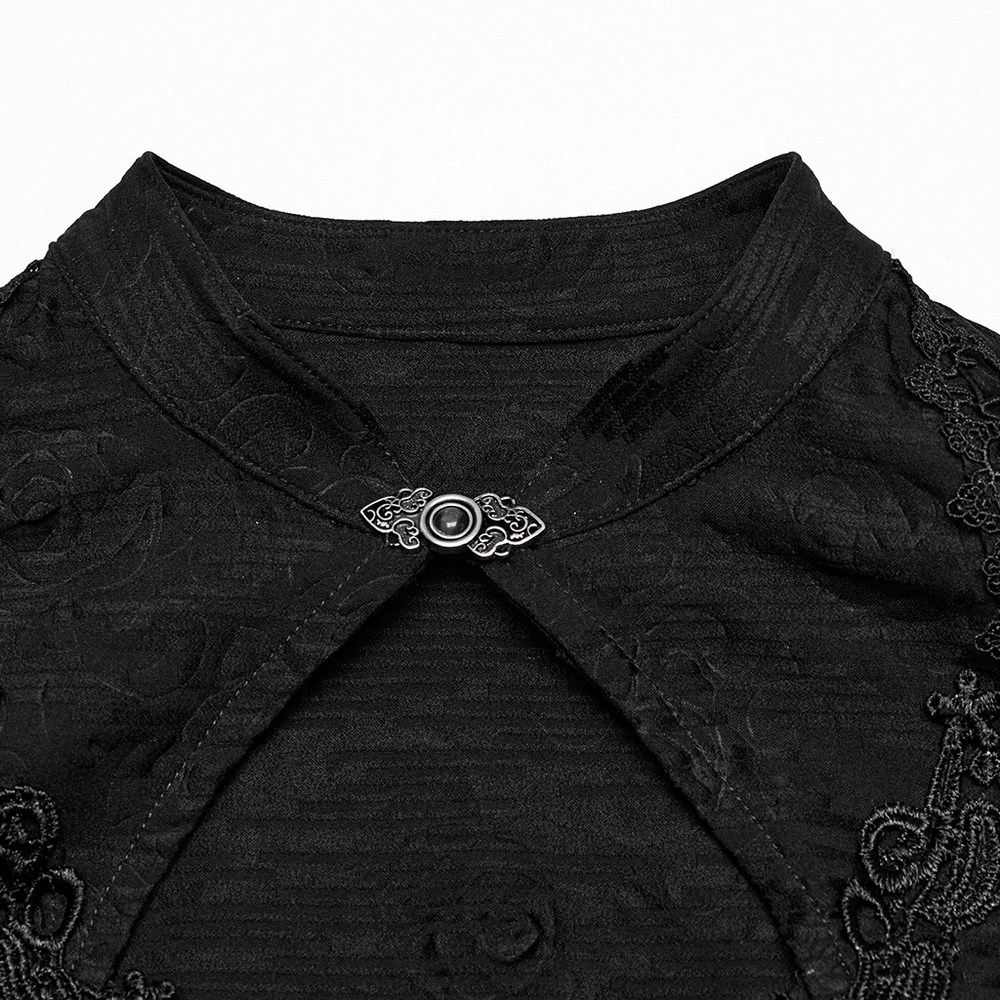 Gothic Sleeveless Cheongsam Dress with Hollow Cutout