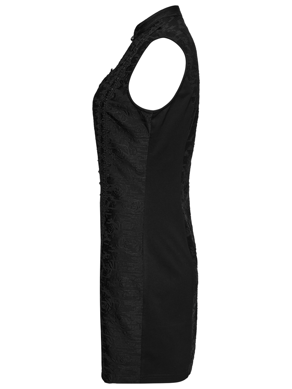 Gothic Sleeveless Cheongsam Dress with Hollow Cutout
