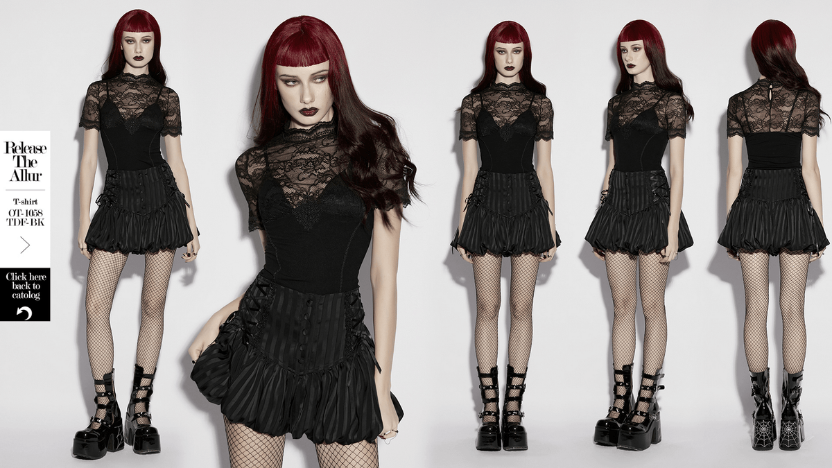 Gothic Striped Pumpkin Shorts with Lace Up Sides