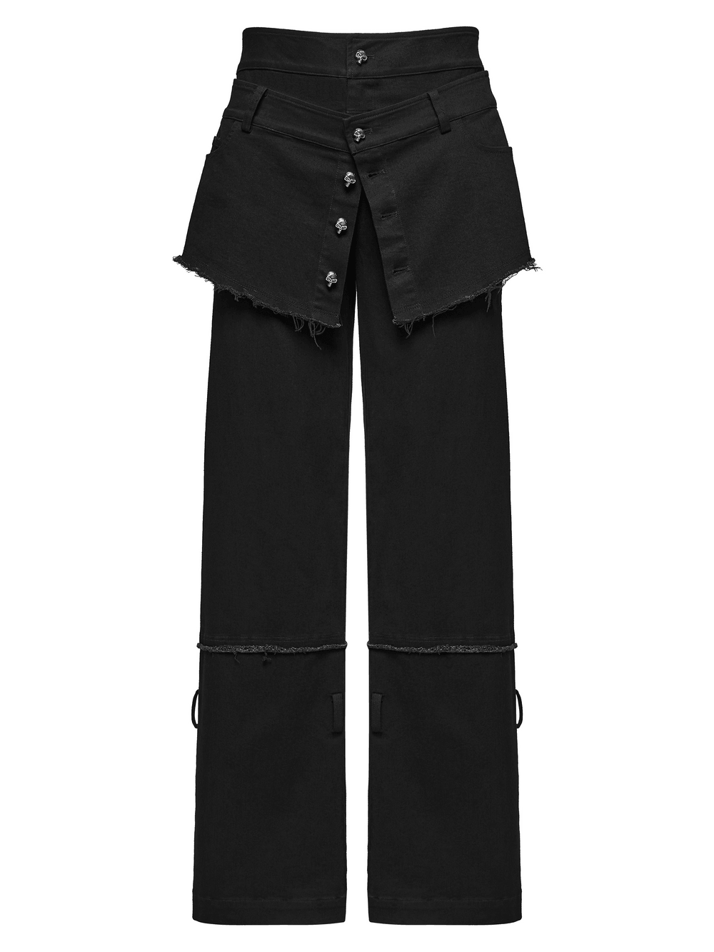 Gothic Tactical Cargo Pants with Detachable Straps