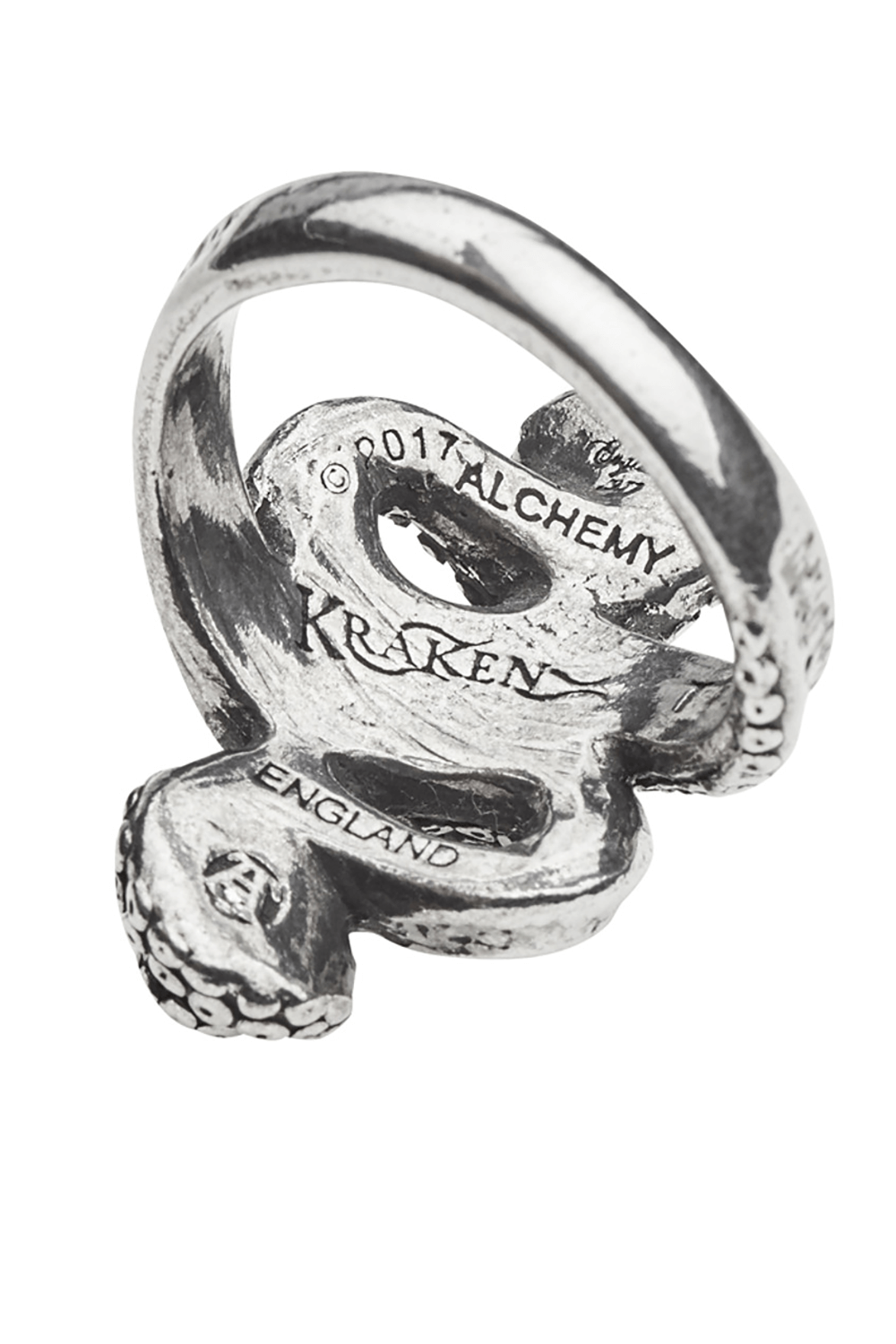 Gothic Tentacle Kraken Ring in Antiqued Pewter