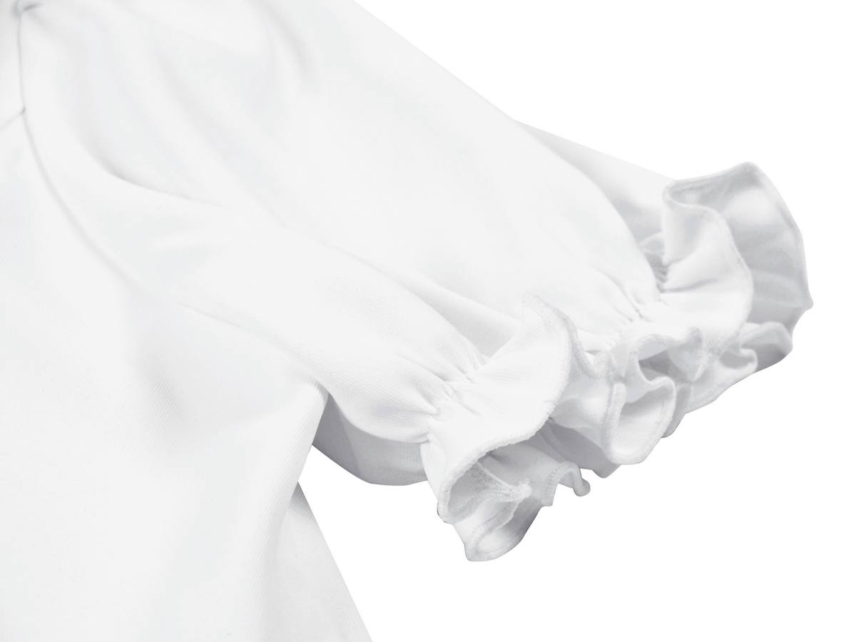 Gothic White Blouse With Detachable Lace Jabot
