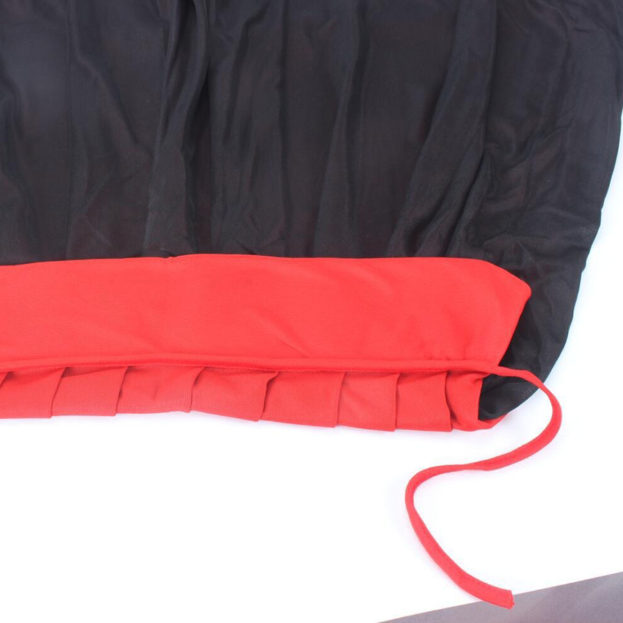 Carnival Double Layers Stand-up Cloak Collar Hooded / Halloween Vampire Cape in Red Black Colours